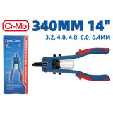 DongCheng HD094050 340mm (14") Industrial Two-Handed Hand Riveter for Stainless Steel & Aluminum (Cr-Mo Jaws)