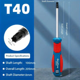 DongCheng HD090507 T40 x 100mm Extra Heavy-Duty Magnetic Chrome Vanadium (CR-V) Torx Star Screwdriver