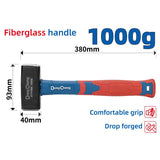 DongCheng HD101000 1000g Heavy-Duty Drop-Forged 45# Carbon Steel Stoning Hammer