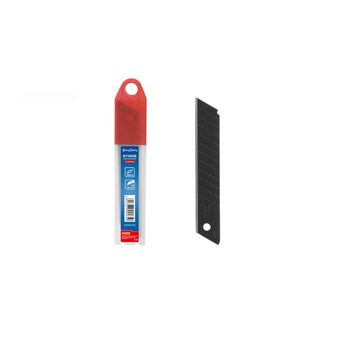 DongCheng HD110520 10-Piece 18mm Heavy-Duty Black Oxide CK75 Snap-Off Utility Knife Blades (0.6 x 18 x 100mm)