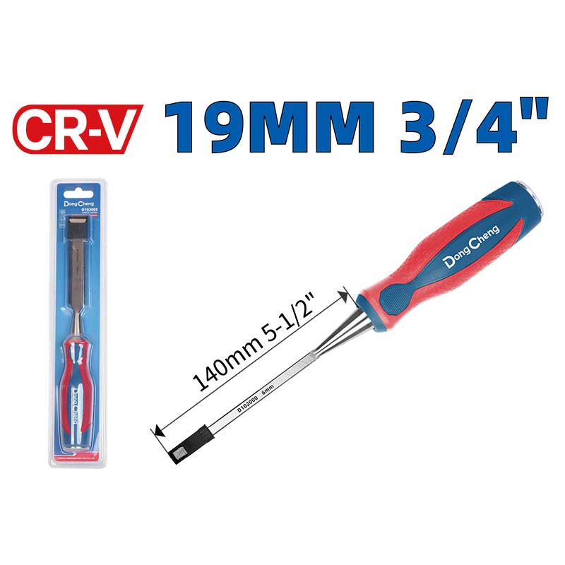 DongCheng HD102005 19mm (3/4") Chrome Vanadium (CR-V) Professional Wood Chisel with Striking End