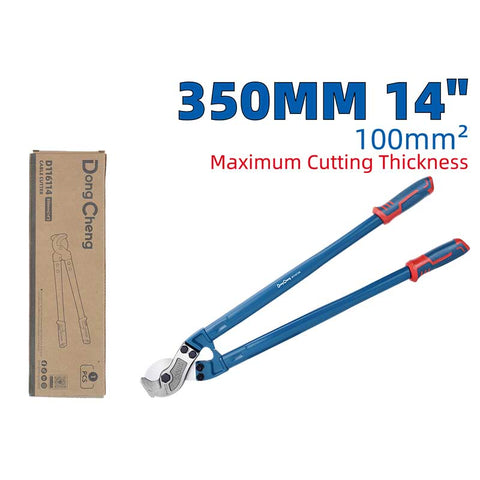 DongCheng HD116114 14" / 350mm Heavy-Duty Two-Handed Industrial Cable Cutter (100mm² Capacity, 55# Steel)