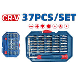 DongCheng HD092503 37-Piece Professional CR-V Micro Precision Screwdriver Bit Set with Extension & Handle