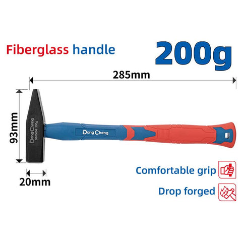 DongCheng HD100601 200g Precision Drop-Forged 45# Carbon Steel Machinist Hammer (German Type)