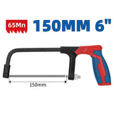 DongCheng HD121006 6" / 150mm Compact Mini Hacksaw Frame with A3 Steel Body & TPR Soft Grip Handle
