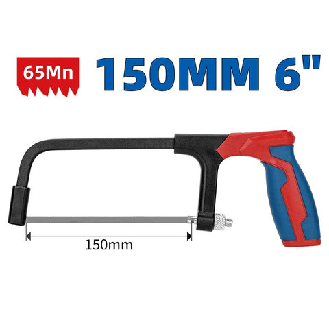 DongCheng HD121006 6" / 150mm Compact Mini Hacksaw Frame with A3 Steel Body & TPR Soft Grip Handle