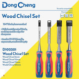 DongCheng HD102201 4-Piece Professional Chrome Vanadium (CR-V) Wood Chisel Set (6mm, 12mm, 19mm, 25mm)