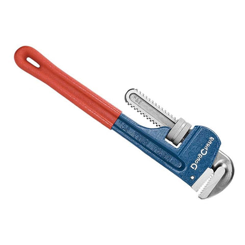Dongcheng Heavy Duty Pipe Wrench 24 Inch 600 mm – 75 mm Maximum Clamping Diameter, Drop-Forged Carbon Steel Mobile Jaw