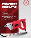 RALLIWOLF RWCV35 Concrete Vibrator 850W with 35mm × 1.5M Vibration Rod, 4000 RPM Heavy Duty Electric Concrete Compaction Machine