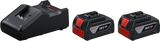 Bosch Professional 2 x GBA 18V 4.0Ah Li-Ion Batteries + GAL 18V-40 Fast Charger