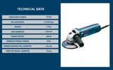 Bosch GWS 6-125 Professional 5 Inch Corded Electric Angle Grinder