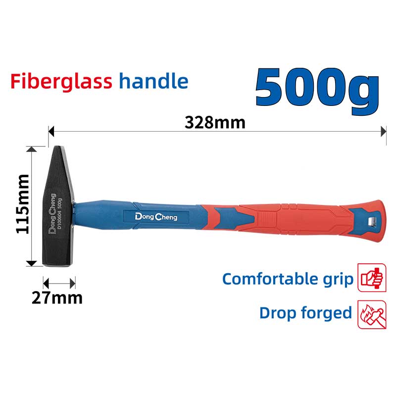 DongCheng HD100604 500g Professional Drop-Forged 45# Carbon Steel Machinist Hammer (German Type)