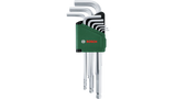Bosch Hex Key Set 9-Piece | 1600A032V1 | Metric Allen Key Set