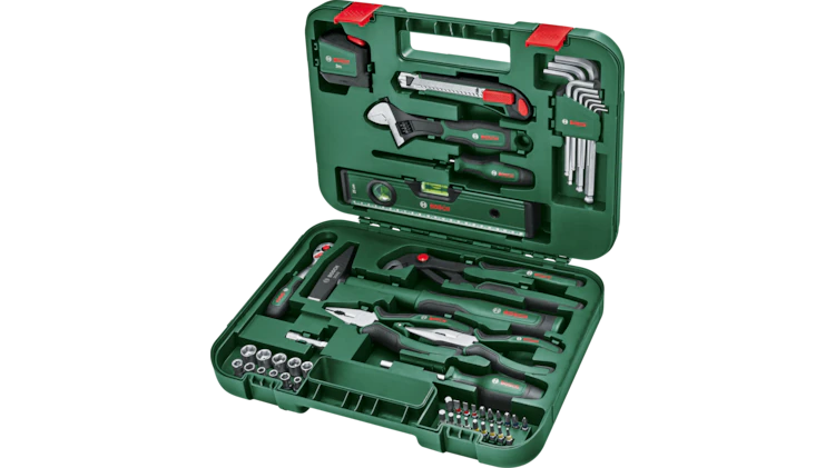Bosch Advanced Hand Tool Set 52-Piece | Ratchet, Pliers, Sockets, Bits & Hex Keys