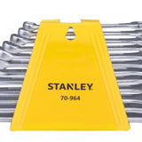STANLEY 70-964E 12-Piece 6mm–22mm Chrome Vanadium Combination Spanner Set for Automotive and Workshop Repair
