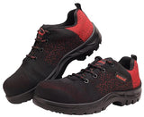 Karam Flytex Red & Black Sporty Safety Shoes FS215