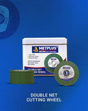 METPLUS Double Net Cutting Wheel – Abrasive Cutting Disc for Stainless Steel, General Steel & Metal Cutting