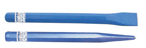 METRO Octagonal Chisel Flat & Pointed Induction Hardened – Heavy Duty Steel Chisel for Metal Cutting, Chipping & Workshop Use