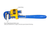 METRO Pipe Wrench Heavy Duty Drop Forged Steel with Hardened Jaws for Plumbing and Maintenance Work
