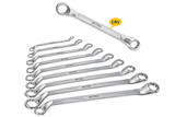 METRO Shallow Offset Ring Spanner Set Chrome Vanadium CRV, Professional Multi-Size Ring Wrench Set for Automotive, Mechanical & Workshop Applications