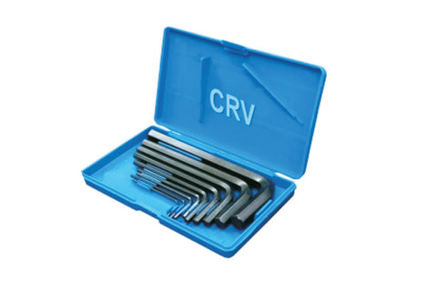 Metro Allen Key Set CRV — 9 pieces, 1.5mm to 10mm, chrome vanadium steel.