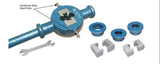 Metro Complete Pipe Die Set — hardened alloy steel, BSP/BSC, 1/2" to 3" range. Complete kit with spare dies & bushes. 
