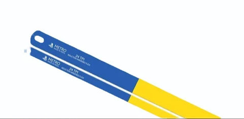 Metro Hand Hacksaw Blade — induction hardened, single & double side teeth, 18-24 TP