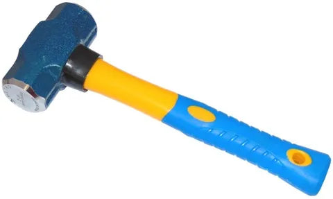 METRO Sledge Hammer with Wooden & Fibre Handle, Heavy-Duty Drop Forged Hammer for Construction, Fabrication, Demolition & General Industrial Work