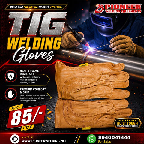 Pioneer Premium Leather TIG Welding Gloves – Heat & Flame Resistant