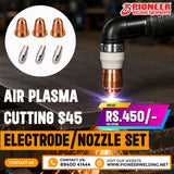 Pioneer S45 Air Plasma Cutting Electrode and Nozzle Set