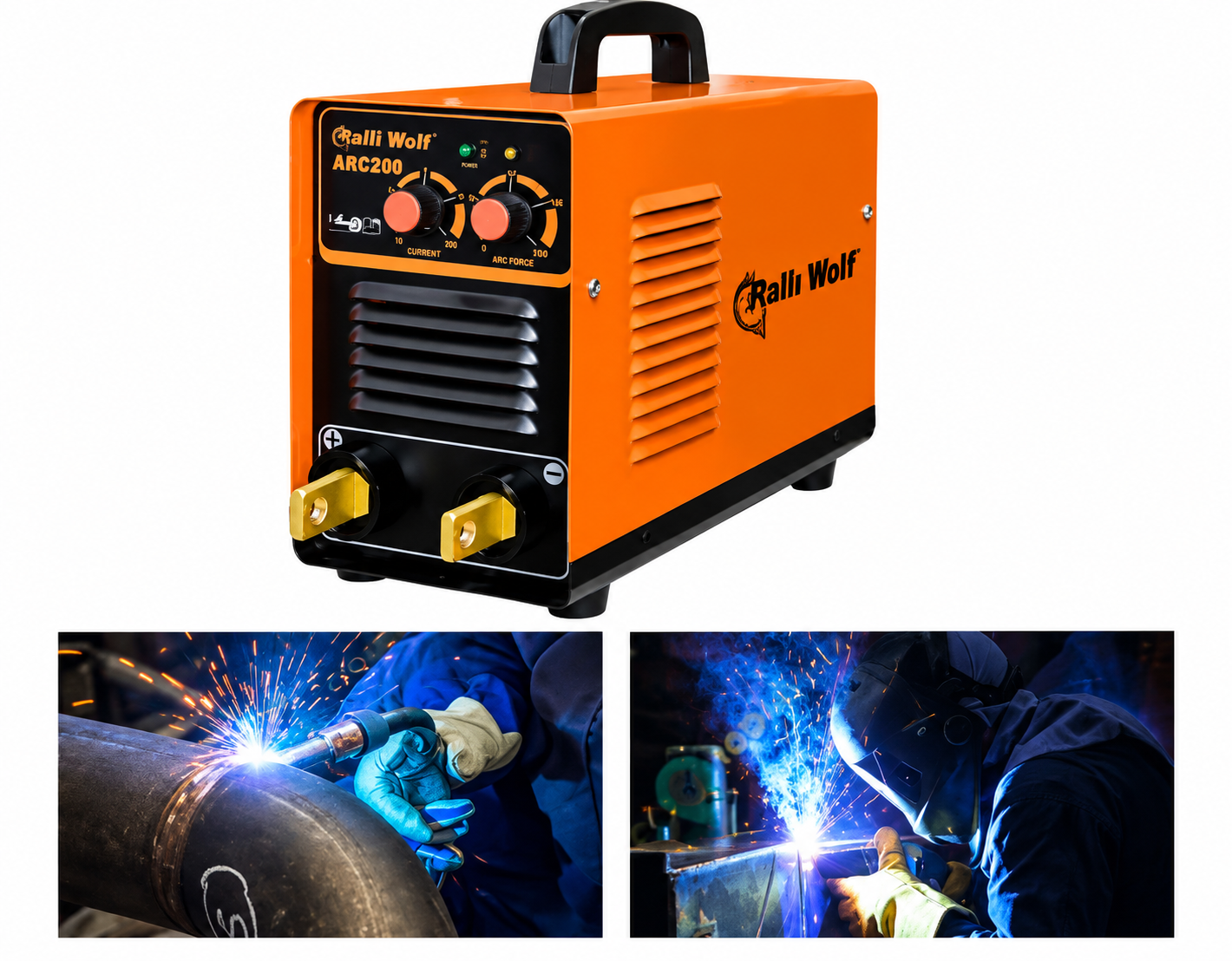 Ralli Wolf R76 ARC 200 Inverter Welding Machine 200A IGBT Single Phase Welding Machine with Welding Accessories