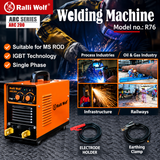 Ralli Wolf R76 ARC 200 Inverter Welding Machine 200A IGBT Single Phase Welding Machine with Welding Accessories