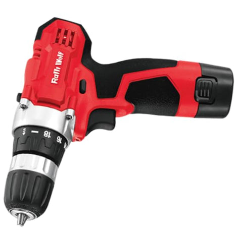 Ralli Wolf RCD12V 12V cordless drill driver with 25Nm torque for 10mm steel, 15mm wood drilling and fastening applications