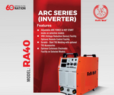 Heavy-duty 400A IGBT inverter welding machine by Ralli Wolf. Perfect for MMA/TIG welding with auto voltage compensation, VRD safety function & X-ray quality arc stability. 415V 3-Phase input.