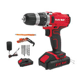 Buy Ralli Wolf RCD21V 21V Li-Ion Cordless Driver Drill with 1500mAh battery, 30Nm torque, 1450 RPM, LED light and 10mm steel capacity.