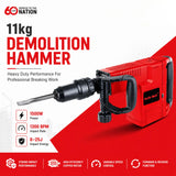 Ralli Wolf RW-11EH 1500W 17J demolition hammer for heavy-duty concrete breaking and construction applications