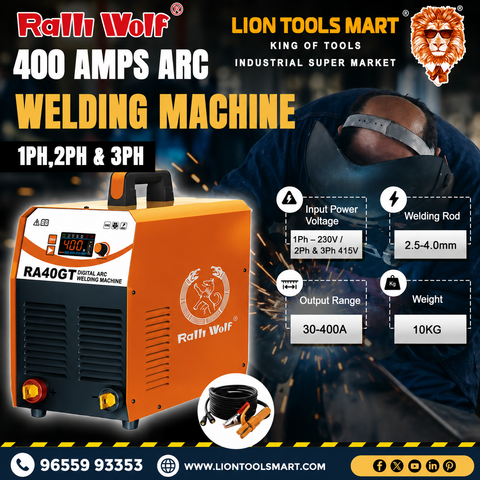Ralli Wolf 400 Amps Digital Arc Welding Machine (RA40GT)