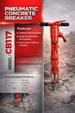 Ralli Wolf CB117 heavy-duty pneumatic concrete breaker — 1200 BPM, 37kg. Built for construction & demolition