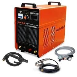 Ralli Wolf RC10 CUT100 IGBT air plasma cutting machine. 100A, pilot arc, CNC interface, 400 amp MMA welding facility. Ideal for fabrication.
