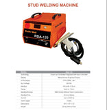 Ralli Wolf RDA-120 drawn arc stud welding machine. M3-M12 studs, up to 800A, graphical display. Ideal for heavy industrial and structural welding.