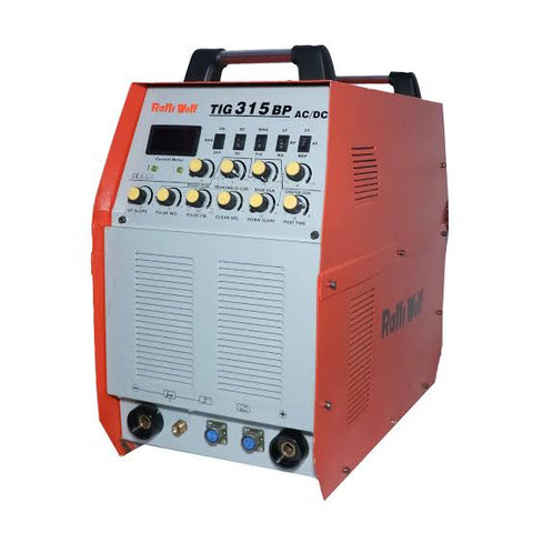  Ralli Wolf RT31A TIG315P AC/DC pulse inverter welding machine. Adjustable pulse, up/down slope, MMA function. Ideal for aluminium & steel TIG welding.