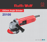 Ralli Wolf 25100 100mm angle grinder machine, 800 watt slim body angle grinder 11000 rpm, buy 4 inch angle grinder with side switch online India, best weld dressing grinder for sheet metal fabrication, Ralli Wolf 800w metal cutting grinding machine price