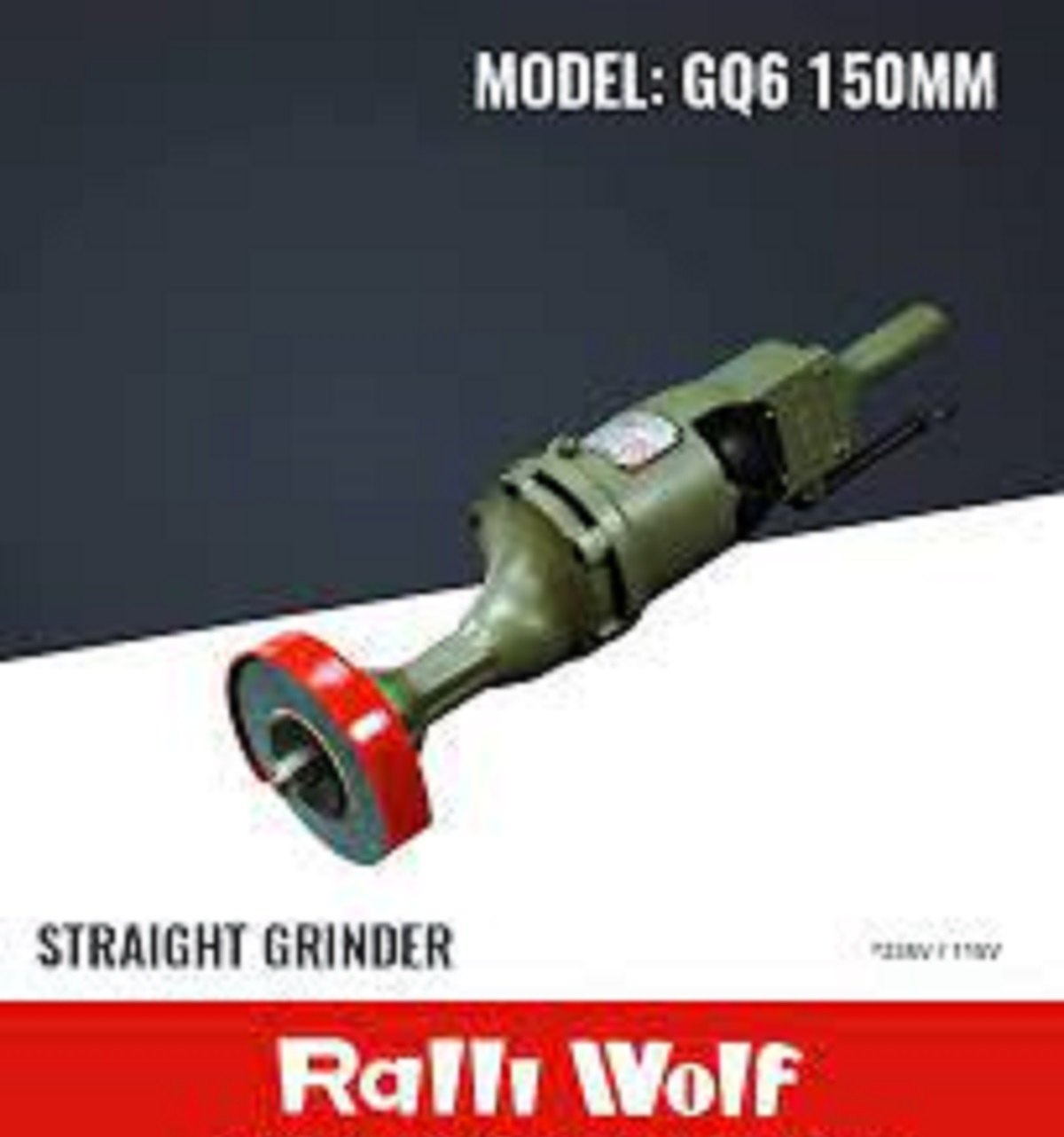 Ralli Wolf GQ6 150mm 1200W 5600 RPM straight grinder for heavy-duty metal grinding and steel foundry fettling