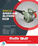 Ralli Wolf NWB 350W single speed air blower with 308 km/h air velocity for foundry and industrial cleaning applications