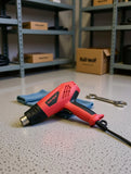Ralli Wolf RG2100 2000W heat gun with 350°C and 550°C two-speed settings for heat shrinking and electrical maintenance applications