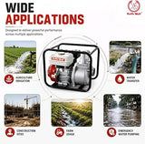 Ralli Wolf RP30 3-inch petrol water pump — 6.5HP, 168F engine, 28M head lift. Ideal for irrigation & dewatering.