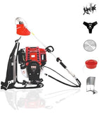 alli Wolf RBC-4S (BP) 4-stroke backpack brush cutter — 35.8cc, 0.85kW. Runs on plain petrol, no fuel mixing. 3 blades included. Buy online in India.