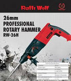 Ralli Wolf 26mm 800W rotary hammer with double insulation for construction, masonry drilling and installation