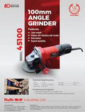 Ralli Wolf 45100 100mm angle grinder machine, 850 watt heavy fabrication angle grinder price, buy Ralli Wolf 4 inch grinder with anti vibration handle, auto cut carbon brush angle grinder 11000 rpm, continuous weld dressing grinder machine India