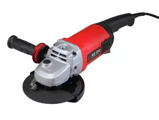 Ralli Wolf AG230 230mm angle grinder machine, 2400 watt 9 inch heavy duty grinder price, buy 230mm angle grinder with soft start online India, Ralli Wolf auto cut brush angle grinder 6800 rpm, heavy fabrication metal cutting 230mm grinder machine